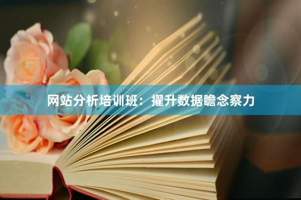 网站分析培训班：擢升数据瞻念察力